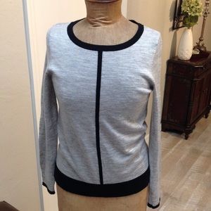 Ann Taylor Grey & Black Sweater